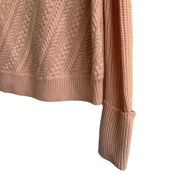 BCBGMAXAZRIA Wool & Alpaca Caleigh Cable Knit Sweater, Size XS - Picture 3 of 6